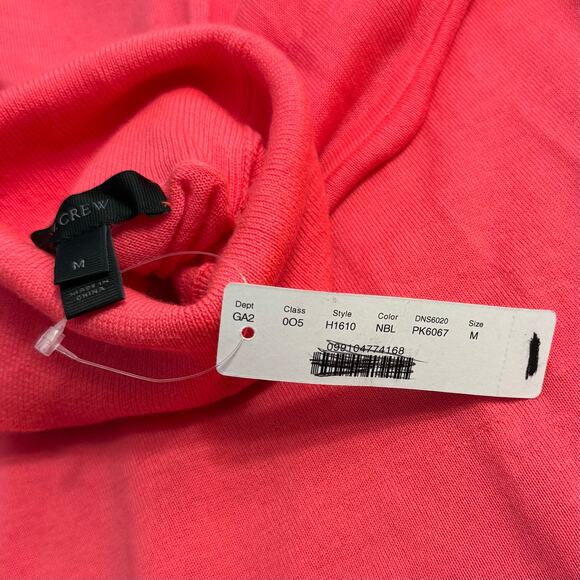 J.Crew Merino Wool Turtleneck Sweater w/Side Slits Neon Blossom Women’s Medium - Picture 7 of 8